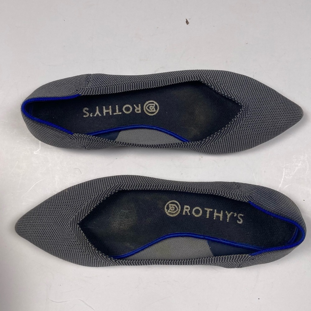 ROTHY’S The Point Flat in Cloud Grey Birdseye